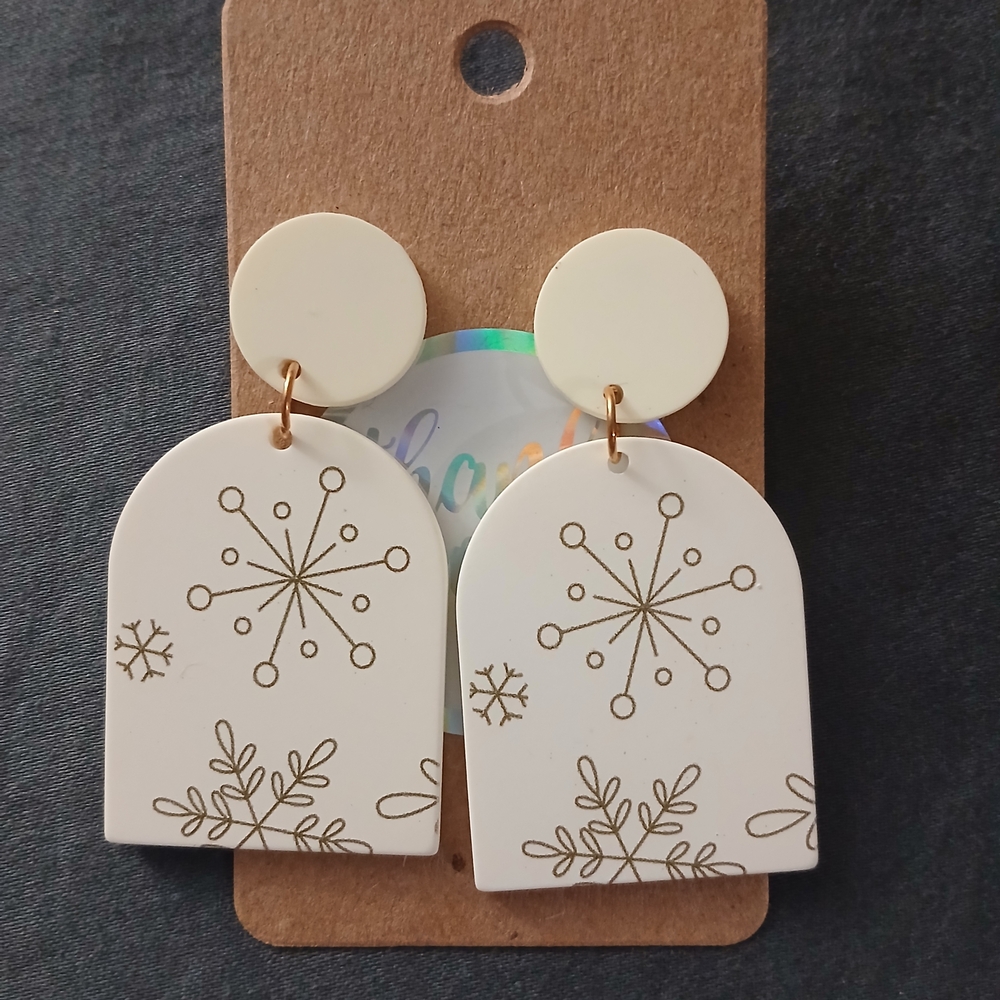 ❄️Snowflake and Christmas Tree Earrings-4 Pairs❄️
